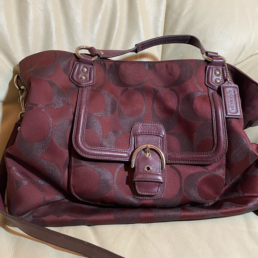 Maroon Coach handbag